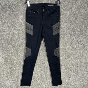 Rag & Bone Jay Jeans Womens 25 Navy Dark Wash Moto Skinny Denim Stretch 25x29.5